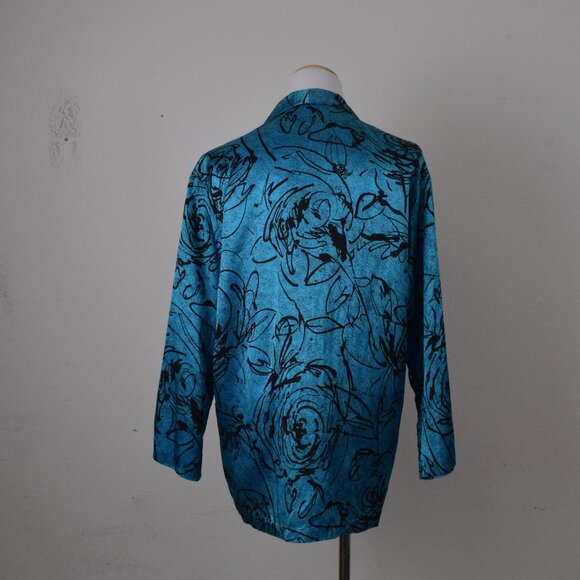 Vintage 90s Abstract Acetate‎ Blazer | size M - Picture 5 of 10